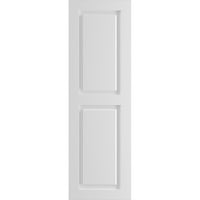 Ekena Millwork 18 W 80 H true Fit PVC două obloane egale cu panou ridicat, alb