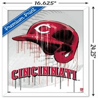 Cincinnati Reds-Poster De Perete Pentru Cască De Picurare, 14.725 22.375 Încadrat