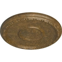 Ekena Millwork 1 2OD 1 2p medalion de tavan Medea, bronz frecat Pictat manual