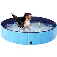 SmileMart piscină pliabilă pentru animale de companie înot pentru interior exterior, XL, Albastru