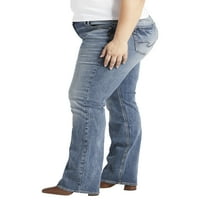 Silver Jeans Co. Femei Plus Dimensiune Elyse Mijlocul naștere Slim Bootcut blugi talie dimensiuni 12-24