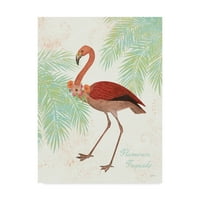 Marcă comercială Artă Plastică 'Flamingo Tropicale II' pânză artă de Sue Schlabach