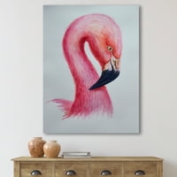 Portret Abstract de roz Flamingo IV pictura panza arta Print
