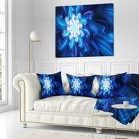 Designart exotice albastru floare dans de petale-florale arunca perna-18x18