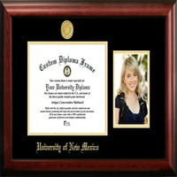 Universitatea din New Mexico 11W 8.5 h Aur relief Diploma cadru cu portret