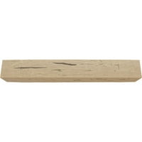 12W 12H 16' L 3-Sided mână cioplit Endurathane Fau lemn tavan grindă, pin Natural