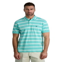 Tricou Polo din bumbac cu dungi clasic pentru bărbați Chaps, dimensiuni XS-4XB