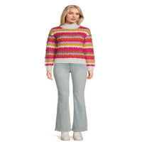 Jane Street femei Mock gât pulover pulover cu mâneci lungi, Midweight, dimensiuni XS-XXXL