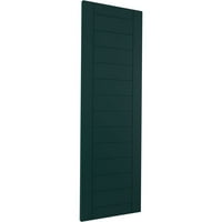 Ekena Millwork 15 W 30 h true Fit PVC șipcă orizontală încadrată în stil Modern obloane cu montare fixă, Verde termic