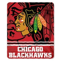Compania Northwest Chicago Blackhawks 50 60 Pătură Din Lână De Pluș - Fără Dimensiune