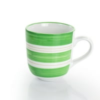 Gibson Home Sunset Stripes Set rotund de veselă din ceramică fină în verde
