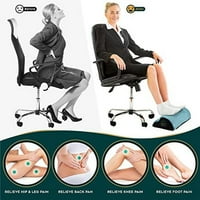 Suport pentru picioare din spumă Yes4All pentru sub birou cu Design Ergonomic și husă de catifea pentru eliberarea durerilor de