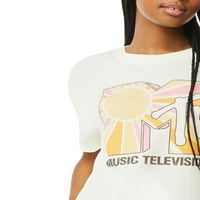 Tricou grafic MTV Rays pentru femei Scoop cu mâneci scurte