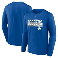 Bărbați fanatici marca Royal Los Angeles Dodgers agresiv urmărire Maneca lunga T-Shirt