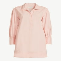 Rochie Mini Shift pentru femei cu asamblare gratuită cu mâneci bluzon