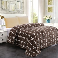 Lenjerie de pat All Seasons pătură ușoară confortabilă din flanel de pluș pentru canapea de pat,model de frumusețe imprimat, rege,