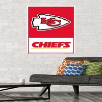 Kansas City Chiefs-Afiș De Perete Cu Logo, 22.375 34