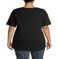 Terra & Sky femei Plus Dimensiune esențiale de zi cu zi V-Neck T-Shirt, pachet