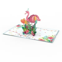 Lovepop Flamazing ziua de nastere Flamingo Pop-up felicitare 3D, 5 7