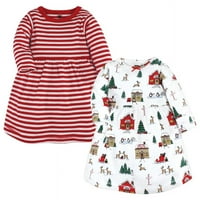 Hudson Baby Baby și rochii de bumbac pentru fete mici, Polul Nord, 6 luni