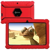 Contixo V8-tabletă roșie pentru copii cu stocare GB și căști din lână H1-Panda Kid