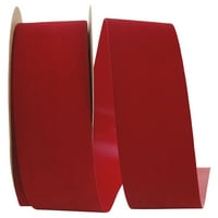 Hârtie catifea Crăciun roșu polipropilenă panglică, 25yd 2.5 in, 1 pachet