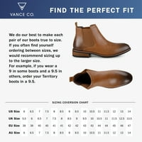 Compania Vance. Mens Landon lățime largă Tru confort spuma Pull - on rotund Toe Chelsea Boot