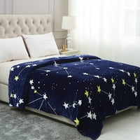Lenjerie de pat All Seasons pătură ușoară confortabilă din flanel de pluș pentru canapea de pat,model de frumusețe imprimat,rege,