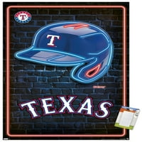 Texas Rangers-Poster De Perete Cu Cască Neon, 22.375 34