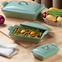 Better Homes & Gardens Parker vas de copt dreptunghiular cu capac, Set de 6, mai multe culori