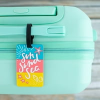 Bon Voyage Coastal tematice 2-PC bagaje tag Set