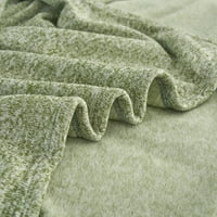 Pătură tricotată King Size cu pătură ușoară din Jersey Fuzzy Shams, 90 X108