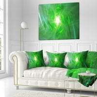 Designart verde deschis Fractal Whirlpool-Abstract arunca perna-16x16