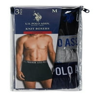 S. Polo Assn. Boxeri tricotați pentru bărbați, Pachet 3, Dimensiuni S-3XL