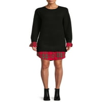 Timp și Tru femei Shirttail pulover rochie