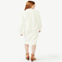 Rochie pulover cu jumătate de Fermoar pentru femei de asamblare gratuită