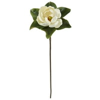 Aproape Natural 34in. Magnolia Floare Artificială, Alb