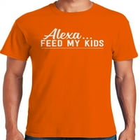 Graphic America Ziua Tatălui Alexa Feed My Kids Shirt pentru tata bărbați T-Shirt