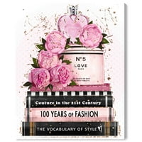 Cărți de modă și dragoste modă și artă de perete Glam imprimare roz 20x24
