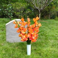 Piloni 26 artificiale florale in vaza, gladiole flori, culoare portocalie