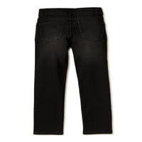 Wonder Nation Boys Slim Knit Denim Jeans, 2-Pack, Dimensiuni 4 - & Husky