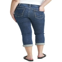 Silver Jeans Co. Femei Plus Dimensiune Suki Mid Rise Capri