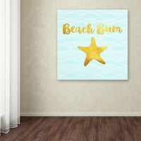 Marcă comercială Fine Art 'Beach Bum Ocean Waves' Canvas Art de Tina Lavoie