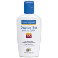 Loțiune de protecție solară Neutrogena Sensitive Skin, SPF 30, Oz