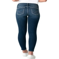 Silver Jeans Co. Blugi Skinny Elyse Mid Rise pentru femei, dimensiuni talie 24-36