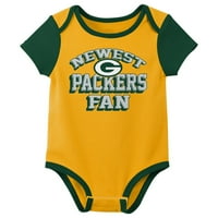 Green Bay Packers NB INF băiat 3pk Onesie 9K1N3FGVS 6-9M