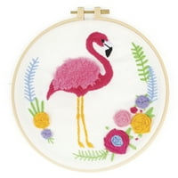 Ediții de țesături, Seturi de cusături 3D pentru creații de ace, Kit Flamingo