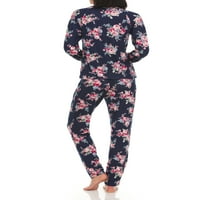 Flora de Flora Nikrooz femei și femei Plus imprimate periat pulover tricot pijama