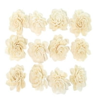 Decmode cutie Anemone alb Natural și trandafir Sola flori, alb-Set de 2