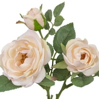 16 Mătase Artificială Roz Deschis Capete Trandafiri Tulpină Lungă